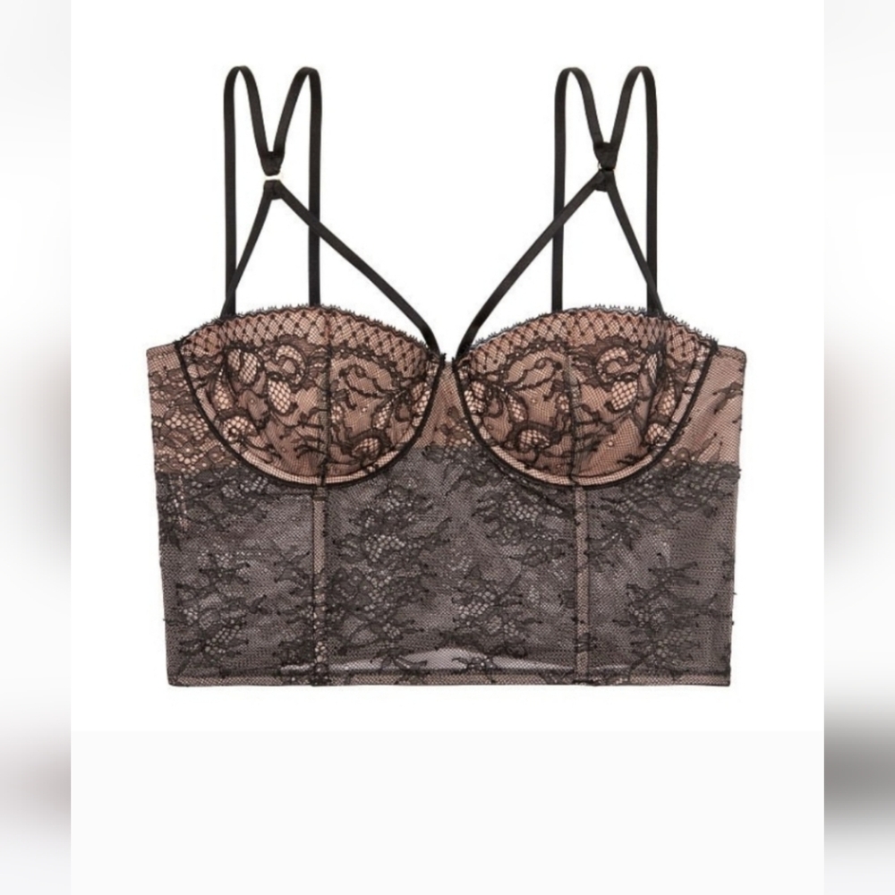 Victoria's Secret Black Lace Bustier